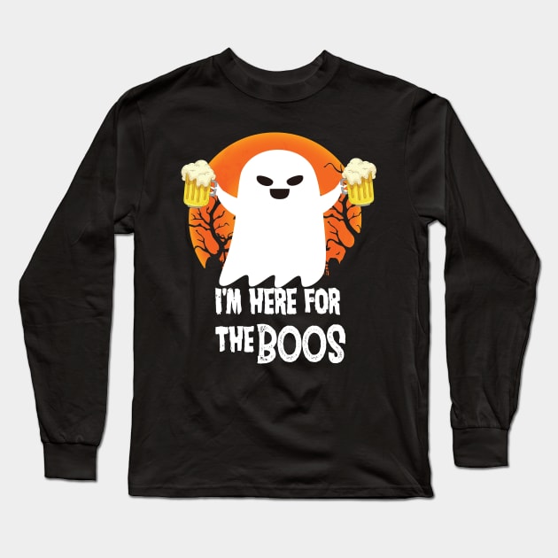 i'm here for the boos Long Sleeve T-Shirt by PhiloArt